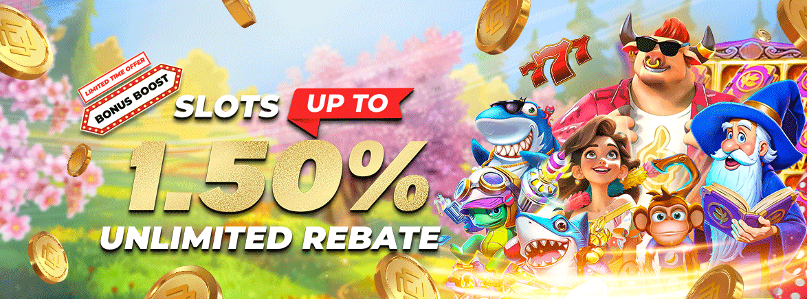 Slots Bonus Boost up to 1.50% Unlimited Daily Rebate